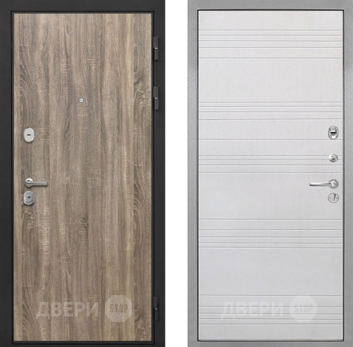 Входная металлическая Дверь Интекрон (INTECRON) Гектор Дуб Турин ФЛ-316 Белый ясень в Троицк