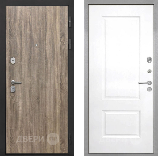 Входная металлическая Дверь Интекрон (INTECRON) Гектор Дуб Турин Альба Роял Вуд белый в Троицк