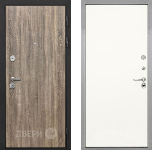 Входная металлическая Дверь Интекрон (INTECRON) Гектор Дуб Турин Гладкая Слоновая кость в Троицк