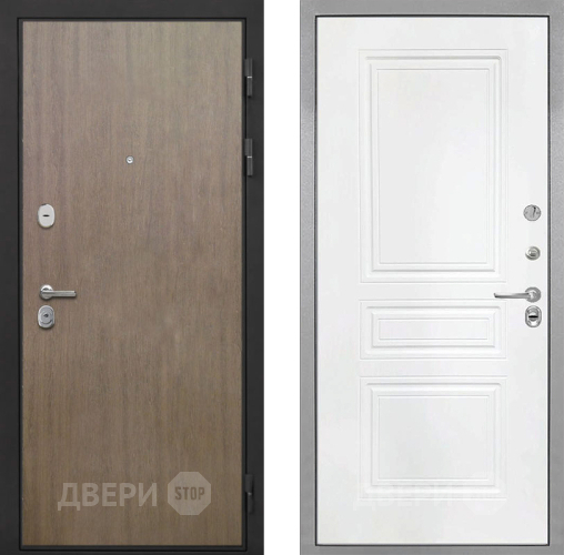 Входная металлическая Дверь Интекрон (INTECRON) Гектор Венге Коричневый ФЛ-243 Белый матовый в Троицк