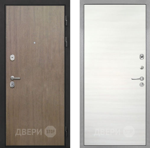 Входная металлическая Дверь Интекрон (INTECRON) Гектор Венге Коричневый Гладкая Дуб сильвер поперечный в Троицк