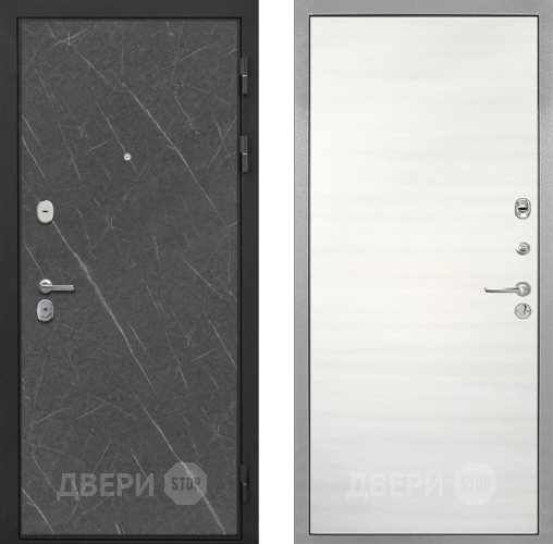 Входная металлическая Дверь Интекрон (INTECRON) Гектор Гранит Лава Оникс Гладкая Дуб сильвер поперечный в Троицк