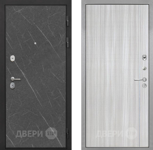 Входная металлическая Дверь Интекрон (INTECRON) Гектор Гранит Лава Оникс В-07 с молдингом Сандал белый в Троицк