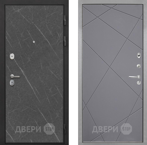 Входная металлическая Дверь Интекрон (INTECRON) Гектор Гранит Лава Оникс Лучи-М Графит софт в Троицк