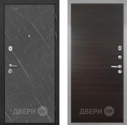 Входная металлическая Дверь Интекрон (INTECRON) Гектор Гранит Лава Оникс Гладкая Эковенге поперечный в Троицк
