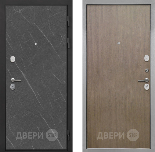 Входная металлическая Дверь Интекрон (INTECRON) Гектор Гранит Лава Оникс Гладкая шпон Венге коричневый в Троицк