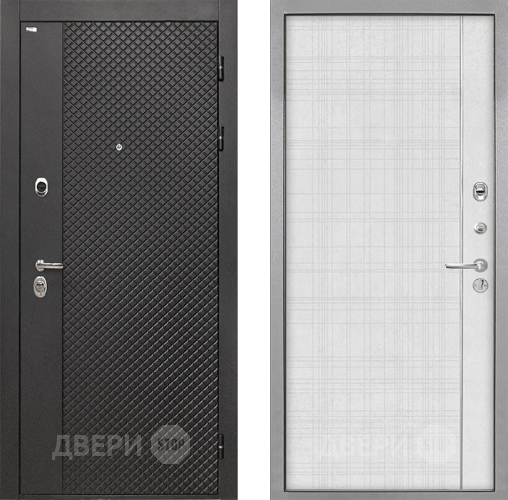 Входная металлическая Дверь Интекрон (INTECRON) Олимпия Black 4К В-07 с молдингом Лофт белый в Троицк