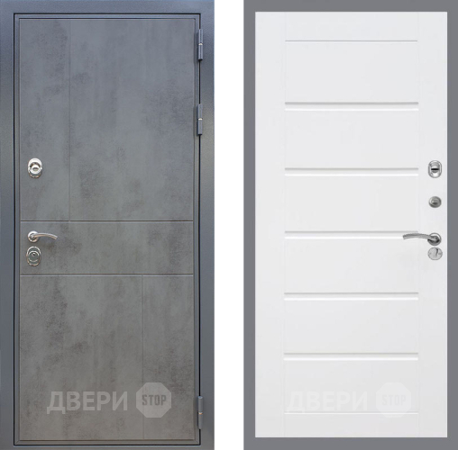 Входная металлическая Дверь Рекс (REX) ФЛ-290 Сити Белый ясень в Троицк