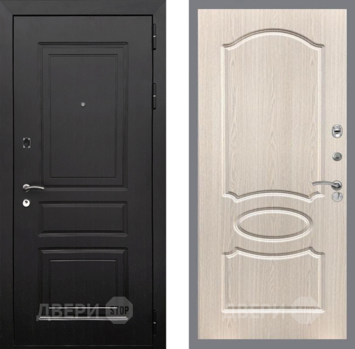 Входная металлическая Дверь Рекс (REX) 6 Венге FL-128 Беленый дуб в Троицк