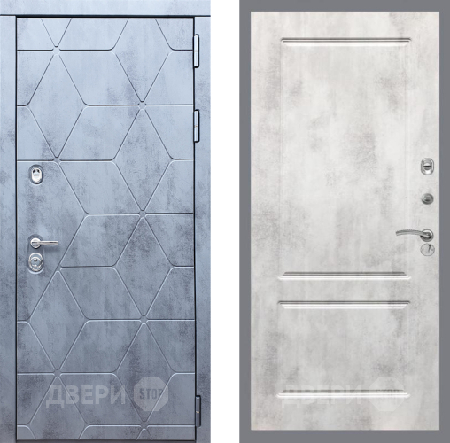 Входная металлическая Дверь Рекс (REX) 28 FL-117 Бетон светлый в Троицк