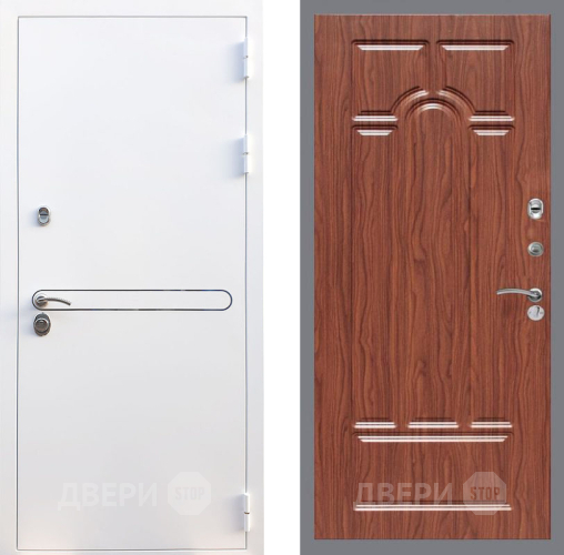 Входная металлическая Дверь Рекс (REX) 27 FL-58 орех тисненый в Троицк