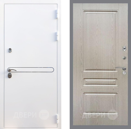 Входная металлическая Дверь Рекс (REX) 27 FL-243 Беленый дуб в Троицк