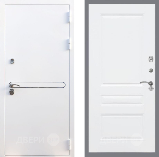 Входная металлическая Дверь Рекс (REX) 27 FL-243 Силк Сноу в Троицк