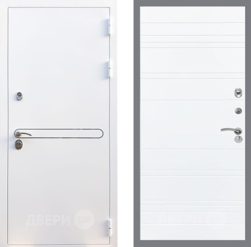 Входная металлическая Дверь Рекс (REX) 27 Line Силк Сноу в Троицк