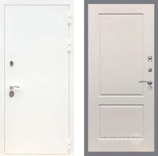 Входная металлическая Дверь Рекс (REX) 5 Белая Шагрень FL-117 Шампань в Троицк