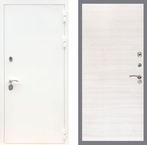 Входная металлическая Дверь Рекс (REX) 5 Белая Шагрень GL Акация в Троицк