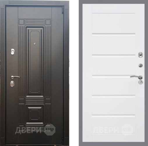 Входная металлическая Дверь Рекс (REX) 9 Сити Белый ясень в Троицк