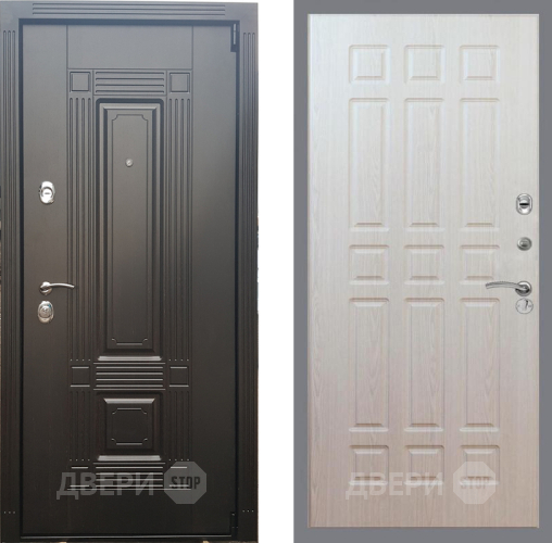 Входная металлическая Дверь Рекс (REX) 9 FL-33 Беленый дуб в Троицк