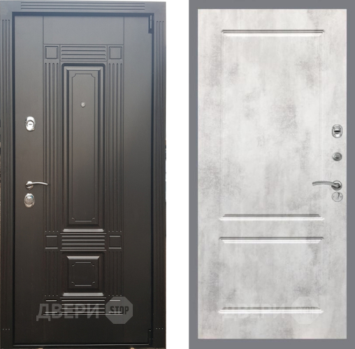 Входная металлическая Дверь Рекс (REX) 9 FL-117 Бетон светлый в Троицк