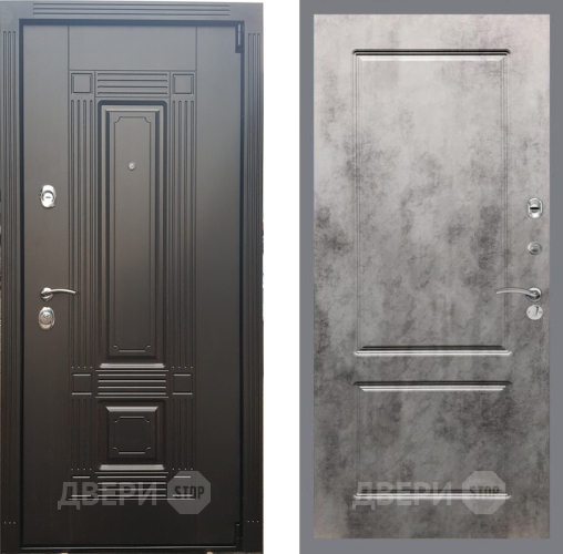 Входная металлическая Дверь Рекс (REX) 9 FL-117 Бетон темный в Троицк