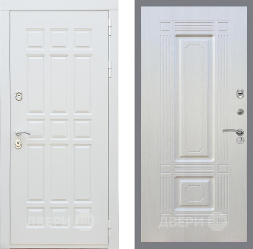 Входная металлическая Дверь Рекс (REX) 8 Силк Сноу FL-2 Лиственница беж в Троицк