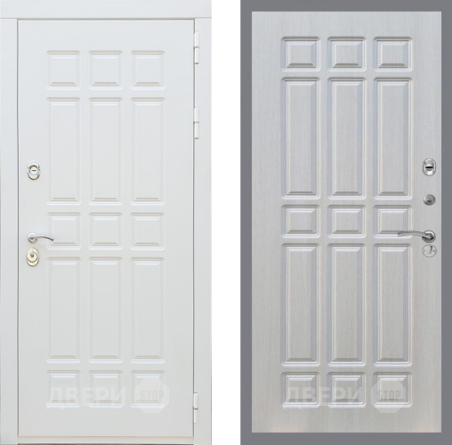 Входная металлическая Дверь Рекс (REX) 8 Силк Сноу FL-33 Лиственница беж в Троицк