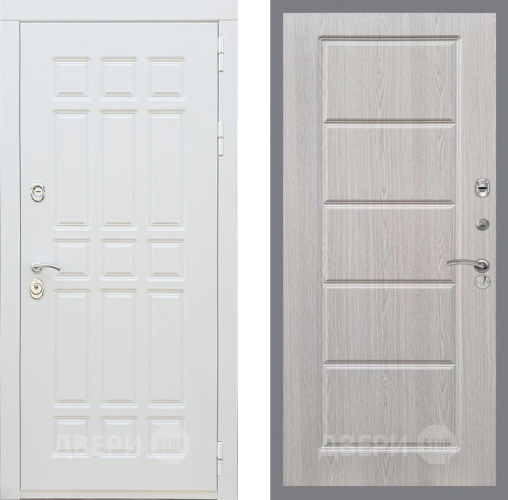 Входная металлическая Дверь Рекс (REX) 8 Силк Сноу FL-39 Беленый дуб в Троицк