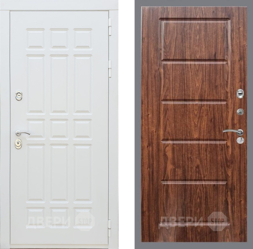 Входная металлическая Дверь Рекс (REX) 8 Силк Сноу FL-39 орех тисненый в Троицк