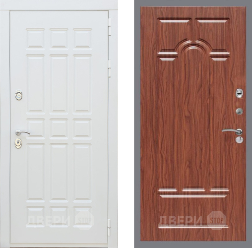 Входная металлическая Дверь Рекс (REX) 8 Силк Сноу FL-58 орех тисненый в Троицк