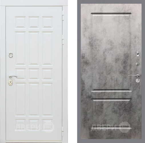 Входная металлическая Дверь Рекс (REX) 8 Силк Сноу FL-117 Бетон темный в Троицк