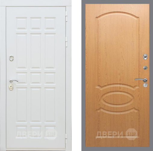 Входная металлическая Дверь Рекс (REX) 8 Силк Сноу FL-128 Дуб в Троицк