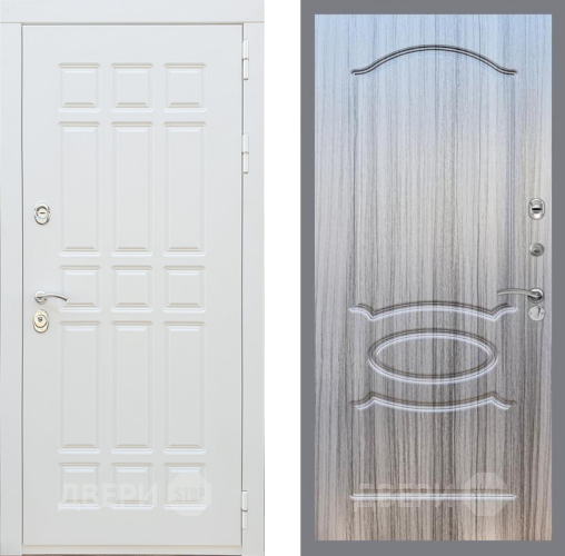 Входная металлическая Дверь Рекс (REX) 8 Силк Сноу FL-128 Сандал грей в Троицк