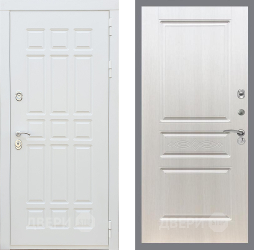 Входная металлическая Дверь Рекс (REX) 8 Силк Сноу FL-243 Лиственница беж в Троицк