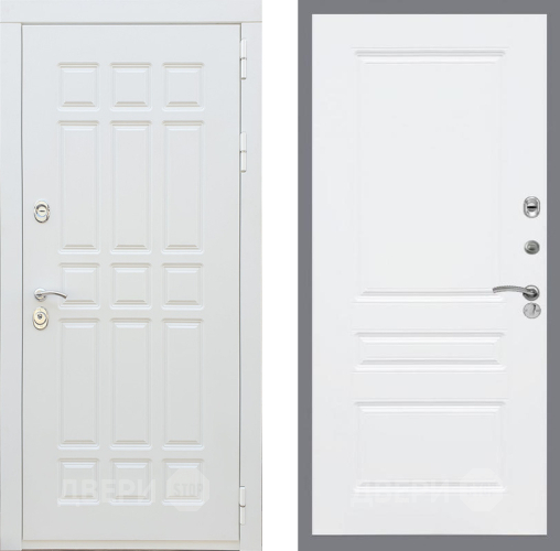 Входная металлическая Дверь Рекс (REX) 8 Силк Сноу FL-243 Силк Сноу в Троицк