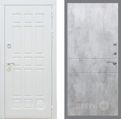 Входная металлическая Дверь Рекс (REX) 8 Силк Сноу FL-290 Бетон светлый в Троицк