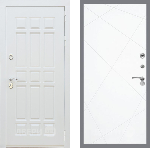 Входная металлическая Дверь Рекс (REX) 8 Силк Сноу FL-291 Силк Сноу в Троицк