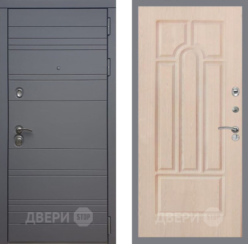 Входная металлическая Дверь Рекс (REX) 14 силк титан FL-58 Беленый дуб в Троицк