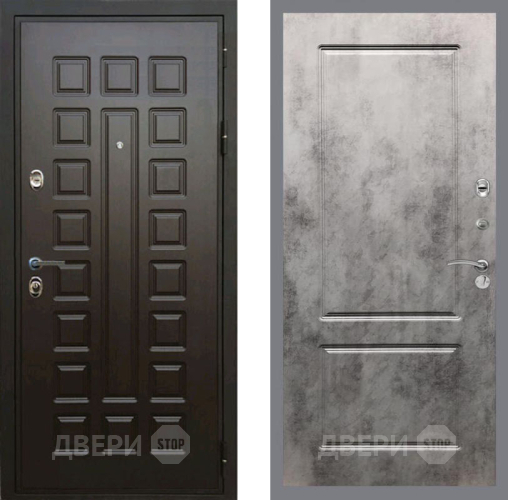 Входная металлическая Дверь Рекс (REX) Премиум 3к FL-117 Бетон темный в Троицк