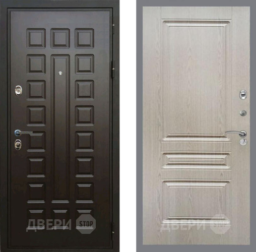 Входная металлическая Дверь Рекс (REX) Премиум 3к FL-243 Беленый дуб в Троицк