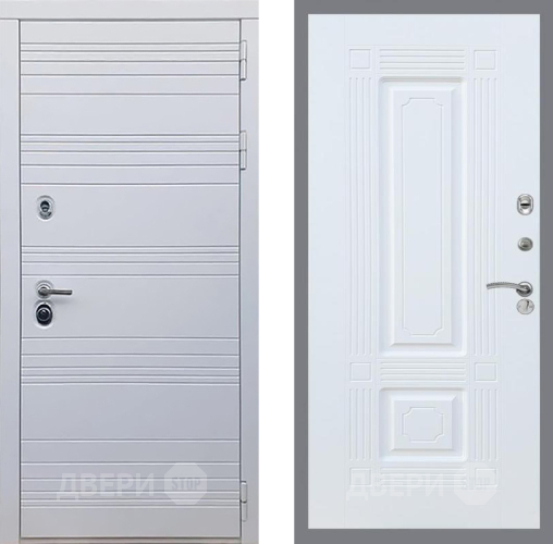 Входная металлическая Дверь Рекс (REX) 14 Силк Сноу FL-2 Силк Сноу в Троицк