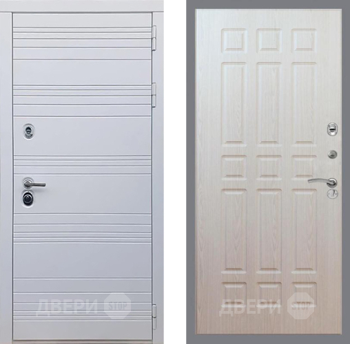Входная металлическая Дверь Рекс (REX) 14 Силк Сноу FL-33 Беленый дуб в Троицк