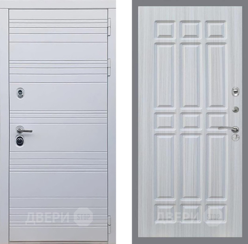 Входная металлическая Дверь Рекс (REX) 14 Силк Сноу FL-33 Сандал белый в Троицк