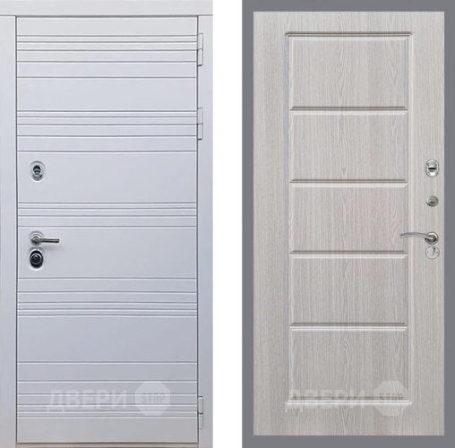 Входная металлическая Дверь Рекс (REX) 14 Силк Сноу FL-39 Беленый дуб в Троицк