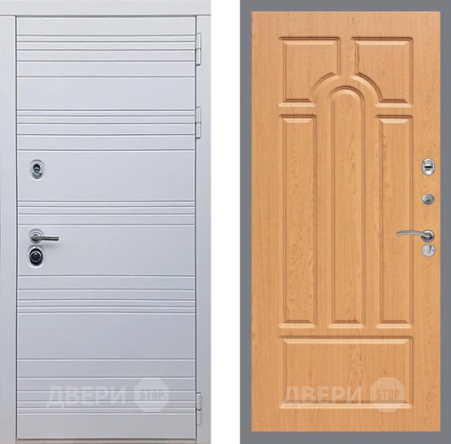 Входная металлическая Дверь Рекс (REX) 14 Силк Сноу FL-58 Дуб в Троицк