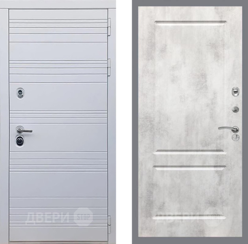 Входная металлическая Дверь Рекс (REX) 14 Силк Сноу FL-117 Бетон светлый в Троицк