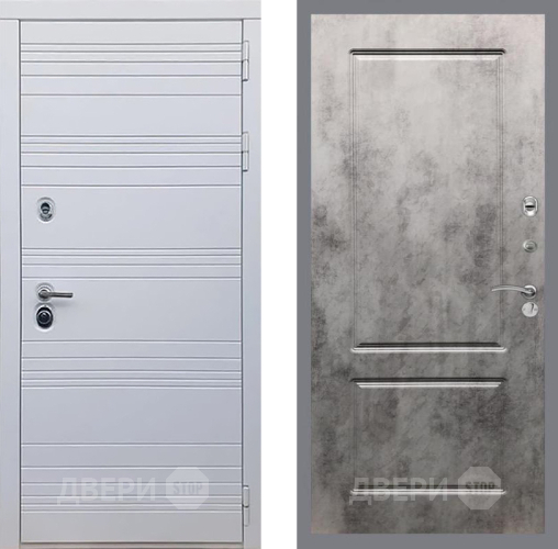 Входная металлическая Дверь Рекс (REX) 14 Силк Сноу FL-117 Бетон темный в Троицк