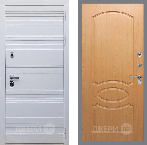 Входная металлическая Дверь Рекс (REX) 14 Силк Сноу FL-128 Дуб в Троицк