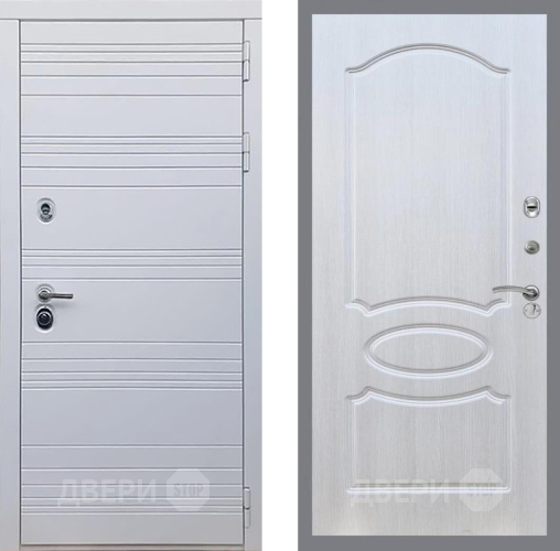 Входная металлическая Дверь Рекс (REX) 14 Силк Сноу FL-128 Лиственница беж в Троицк