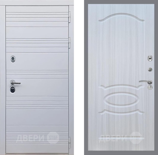 Входная металлическая Дверь Рекс (REX) 14 Силк Сноу FL-128 Сандал белый в Троицк