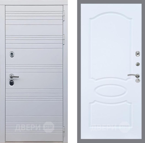 Входная металлическая Дверь Рекс (REX) 14 Силк Сноу FL-128 Силк Сноу в Троицк